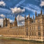 Westminster Abbey Along The Thames River Hdr HD Desktop Background