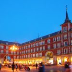 Madrid Plaza Mayor typical square in Spain