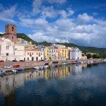 The town of Bosa, founded in 1112 along the Temo River on the w