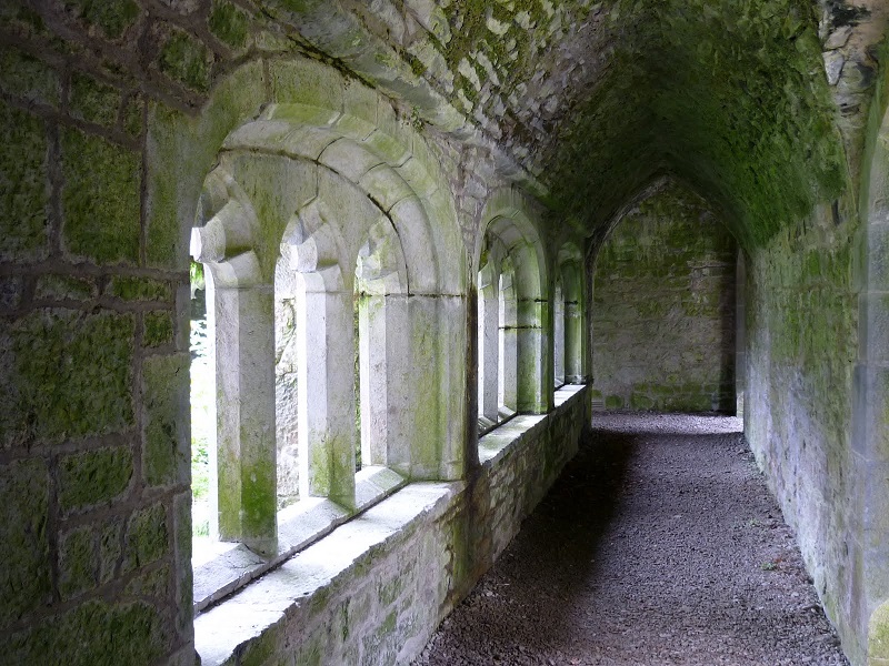 Cloisters at Augustinian Friary in Adare (now a Church of Ireland ...