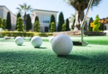7 Interesting Facts About Mini Golf Mini golf scene with ball and club