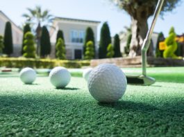 7 Interesting Facts About Mini Golf Mini golf scene with ball and club