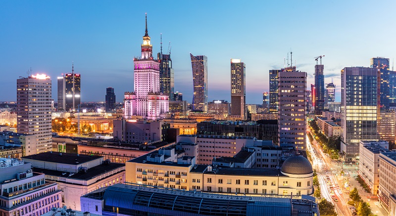 Warsaw, Poland panorama