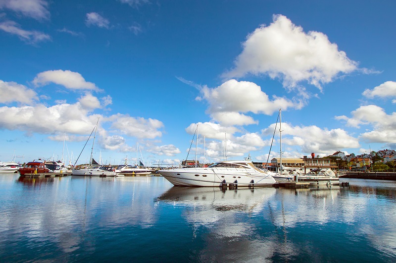 the harbor in a small Swedish town, Sweden