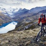 Mountain biker, Valais, Switzerland