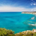 landscape with sea and blue sky, Cyprus