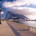Rock of Gibraltar viewed from Spain